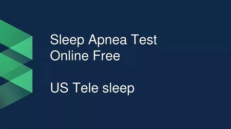 sleep apnea test online free
